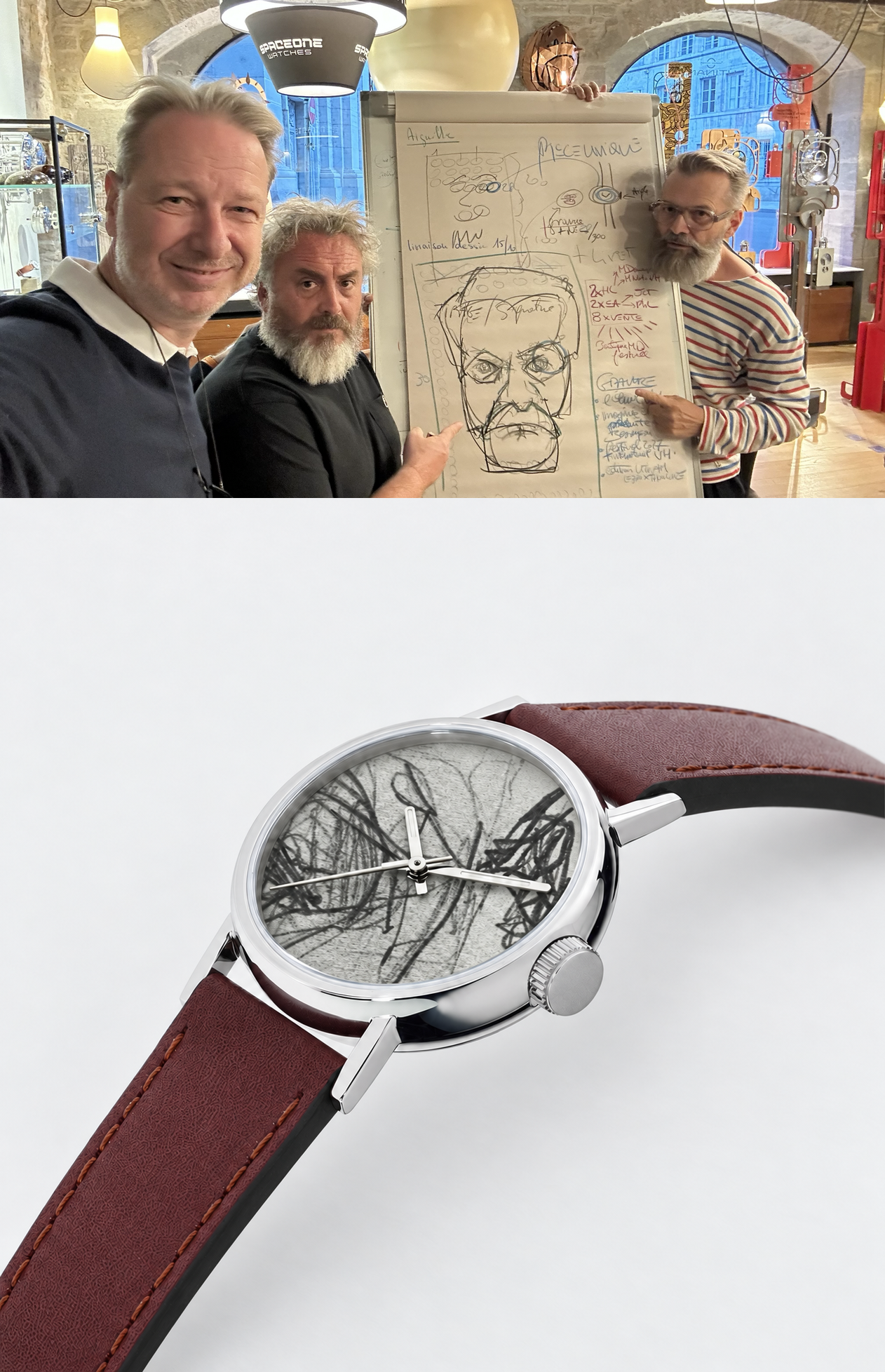 Montre f/h Victor Hugo UTINAM - JC Thoulouze - 300 fragments d'une œuvre d'art, 300 montres toutes différentes, un seul lien : Victor Hugo