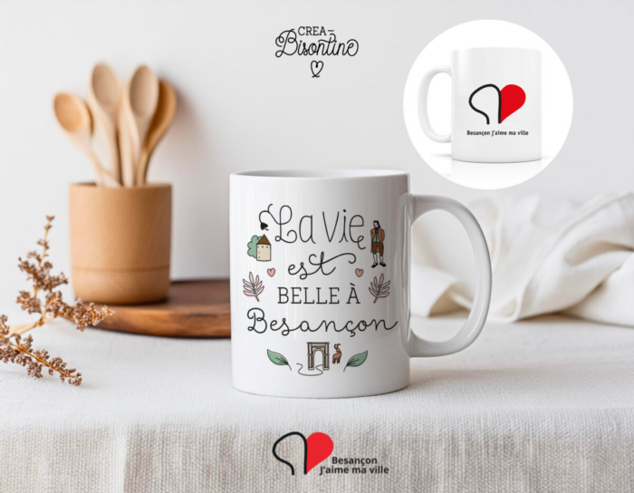 Mug BJMV La vie est belle à Besançon