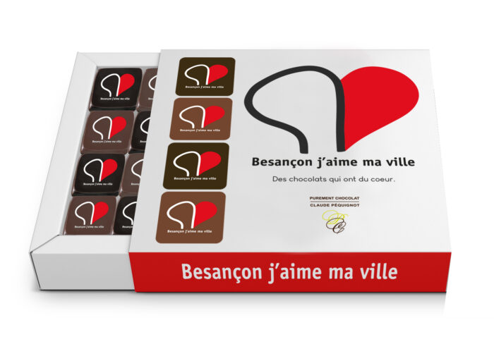 Boite de 16 chocolats BJMV Claude Péquignot "Purement Chocolat"
