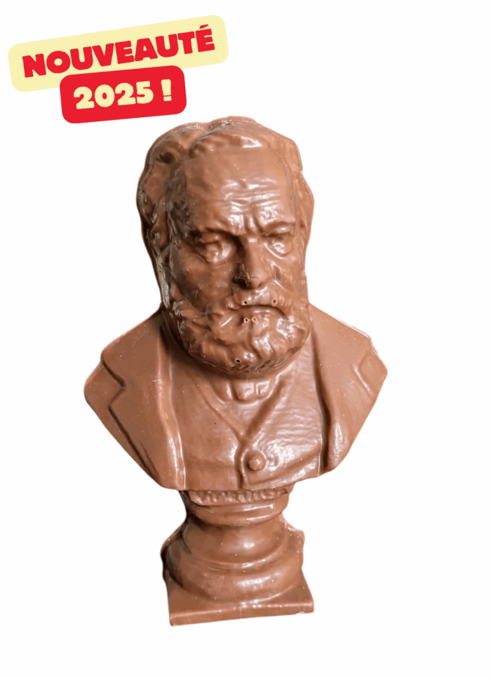 Buste de Victor Hugo "Purement Chocolat" au lait Édition limitée 300 ex